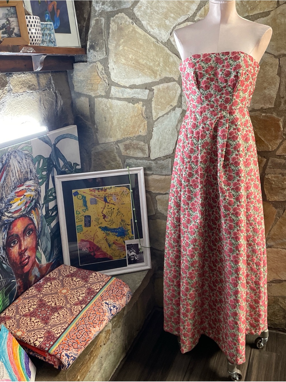 Anthropologie BHLDN Margaret Dress by Tracy Reese Rose Jacquard